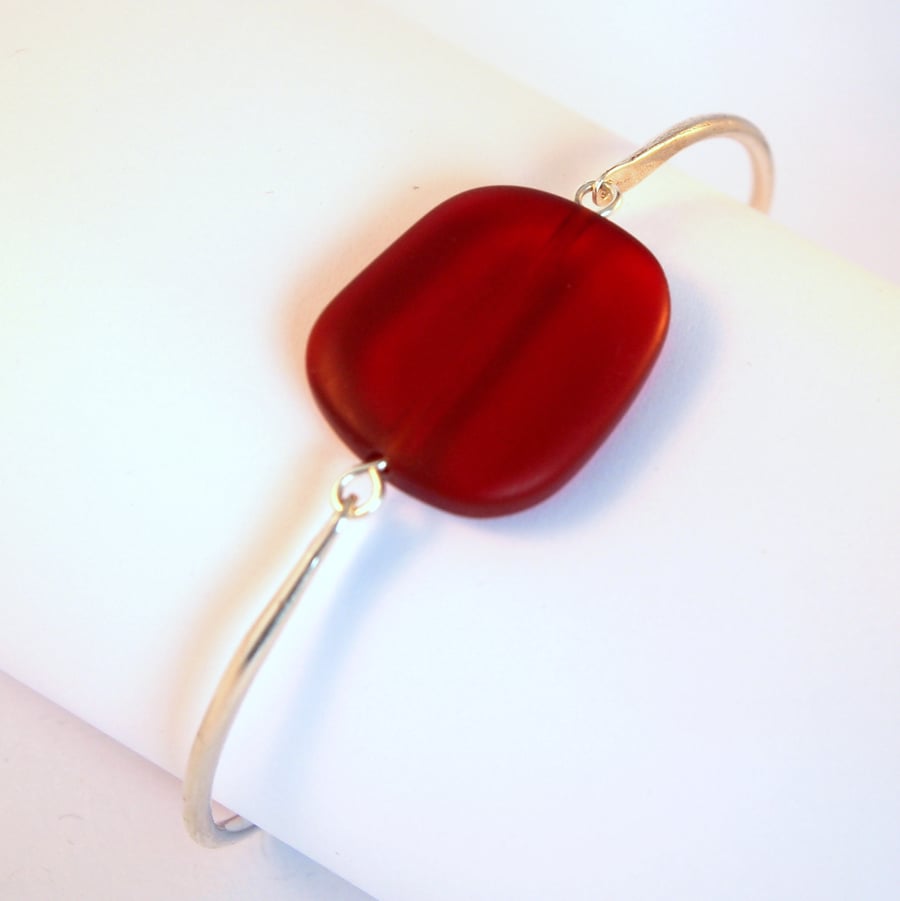 Seaglass Bracelet in Red