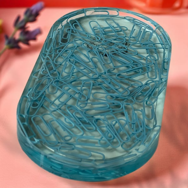 Handmade resin Trinket Tray