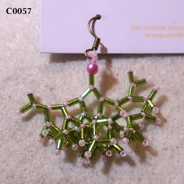 Fractal-style earrings (customisable)