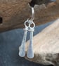 Forged Silver Drop Earrings - Image 1