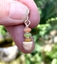 9ct gold earrings with matte spring coloured beads - Image 3