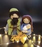 Handmade Crochet Nativity Set: Mary, Joseph, Jesus, Manger - Image 2