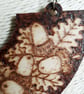 Pyrography acorn & oak leaf pendant - Image 5