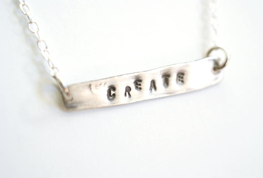 'Create' Tag Necklace