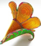 Flower Yellow Textile Art Flower - Image 3