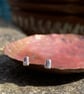 Small Hammered Rectangle Studs - Image 2