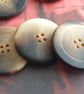 1 & 1 8" 28mm 44L Vintage Italian Polyester Horn Buttons: Cream Beige Brown Mix - Image 4
