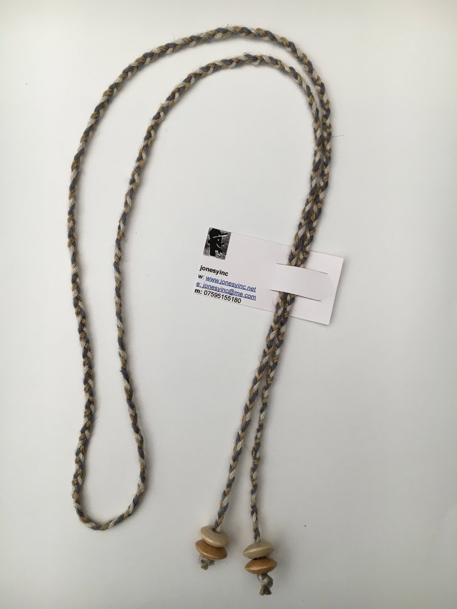 Hand-plaited wrap necklace (number 18)