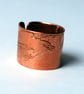 Etched copper raven ring - adjustable size - Image 5