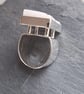 Statement Piece: The Brutalist Ring. Natural marble and silver 925. - Image 2