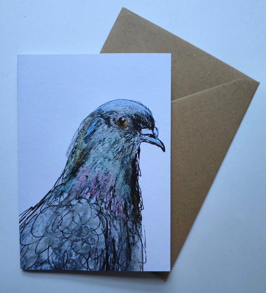 Pigeon Greetings Card