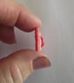 Dorset Buttons, Set of 4, Handmade, Coral, Cream, Cotton,  1", 2.6cm - Image 5