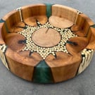 Handcrafted Wooden & Resin Art Bowl – A One-of-a-Kind Statement Piece