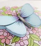 Blue Butterfly & Small Flowers Card - Blank - Birthday- Any Occasion - Image 4