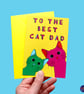 Best Cat Dad card by Embers and Ink