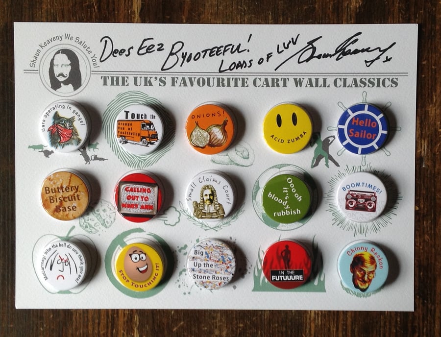 Limited Edition Signed Shaun Keaveny Cart Wall Badge Art Piece. A4. 