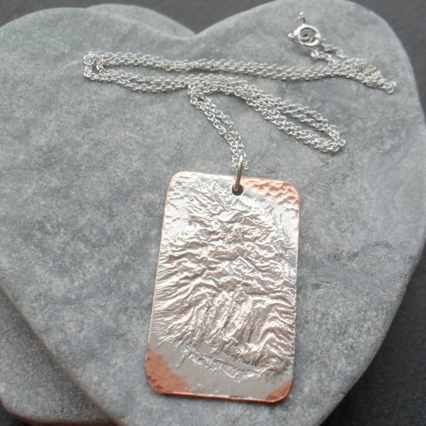 Sterling Silver and Copper Pendant