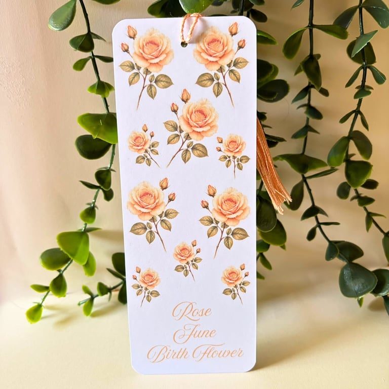 Rose Tassel Bookmark - Botanical Bookmark Gift for Book Lovers