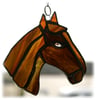 Horse Suncatcher Stained Glass Horsehead Chestnut Brown