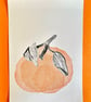 Orange Drypoint Print - Image 1