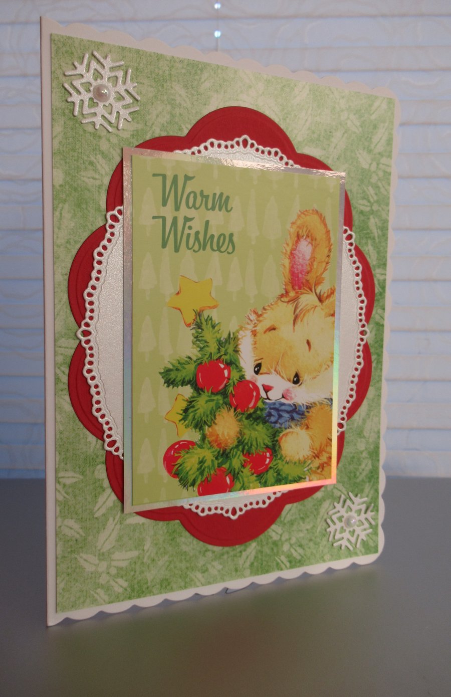 Cute Rabbit - Warm Wishes - A5 Card