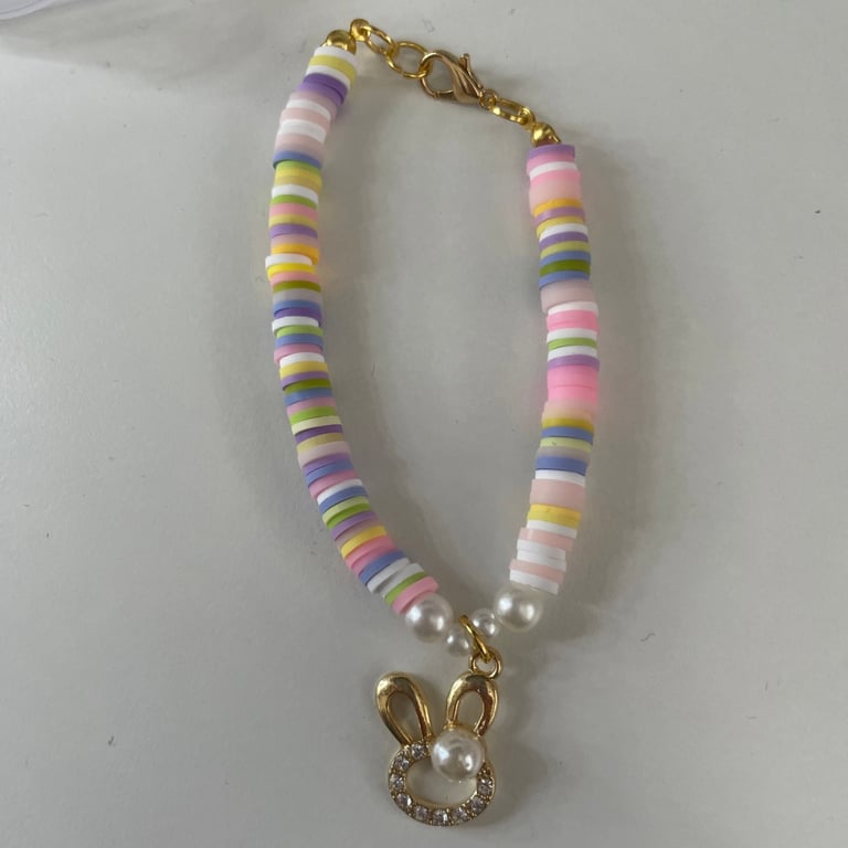 a pastel easter themed bracelet perfect for a small gift!