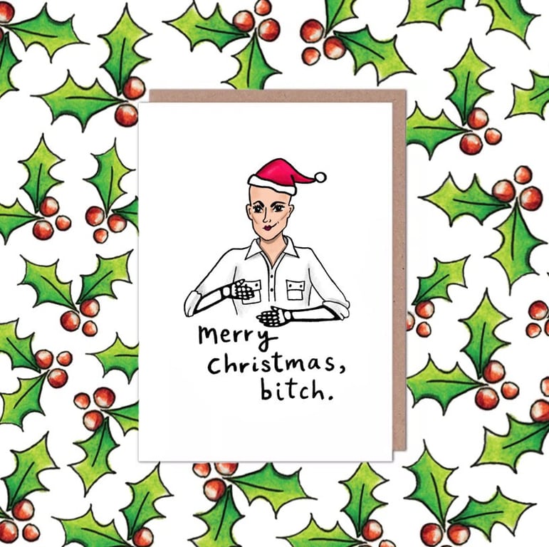 Gigi Goode Rupaul's Drag Race Snatch Game Maria the Robot Christmas Card
