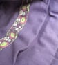 Upcycled Coffee Sack - Mini Shoulder Bag - Purple floral - Image 4