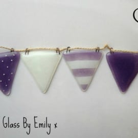 Fused Glass Coloured Bunting