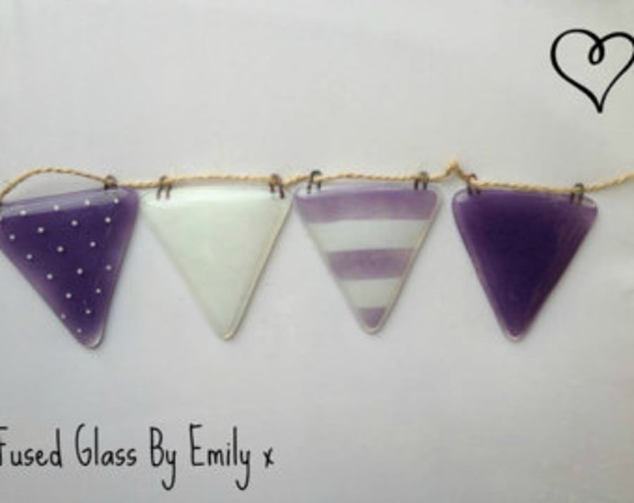 Fused Glass Coloured Bunting