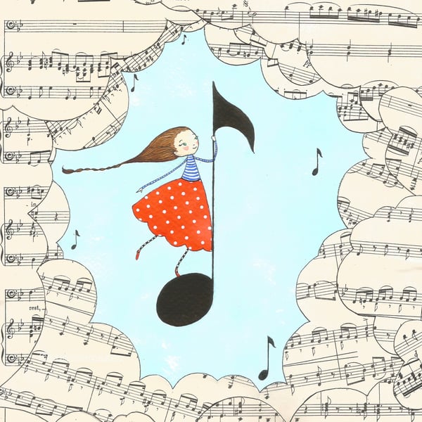 Go Where The Music Takes You - Framed A4 Original Illustration