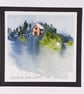 Abstract Handpainted Blank Card Of A Hilltop Cottage With Trees - Image 2