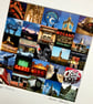 ‘Glasgow Iconic’ COLOUR signed square mounted print 30 x 30cm FREE DELIVERY - Image 6