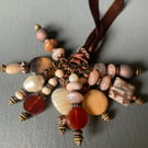 Gemstone necklace - Honey comb