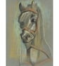 Horse drawing - Study of a Rocking Horse, pencil and chalk pastel drawing 