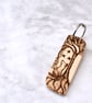 Fox and butterflies. Pyrography key ring. - Image 4