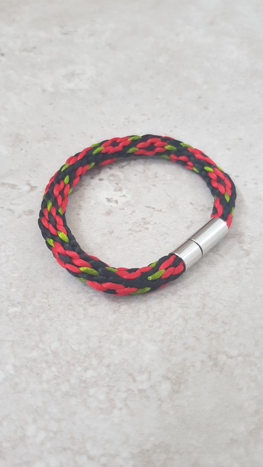 Red Poppy Bracelet, Red and black magnetic bracelet, Remembrance gift