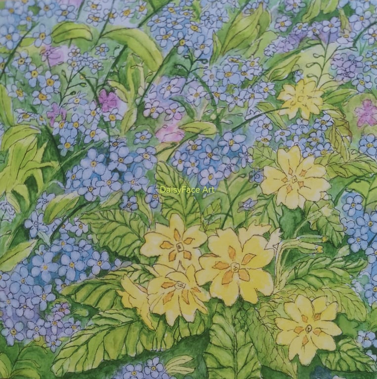 Primrose Party greetings card 