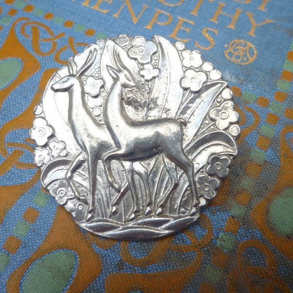 Art Deco Deer Brooch