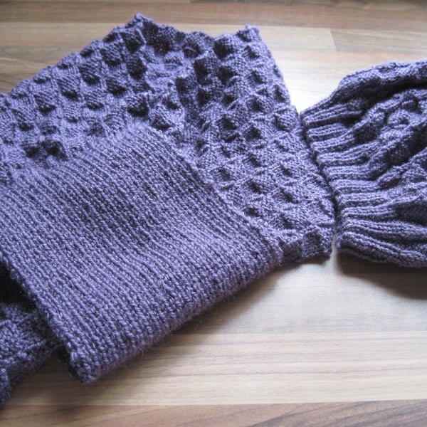 Hand Knitted Hat & Scarf Set