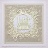 3D Luxury Handmade Christmas Card Let It Snow Glitter Snowflakes White Christmas