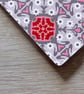 Handmade A6 notebook with geometric pink pattern - Image 2