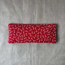 Red floral lavender and flax eye pillow