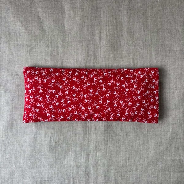 Red floral lavender and flax eye pillow