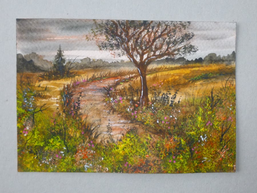 original art hand painted watercolour landscape ( ref FA 331 L1 )
