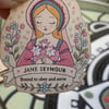 Jane Seymour Wooden Pin Badge - Tudor Queen Pin - Six Wives of Henry VIII Gift 
