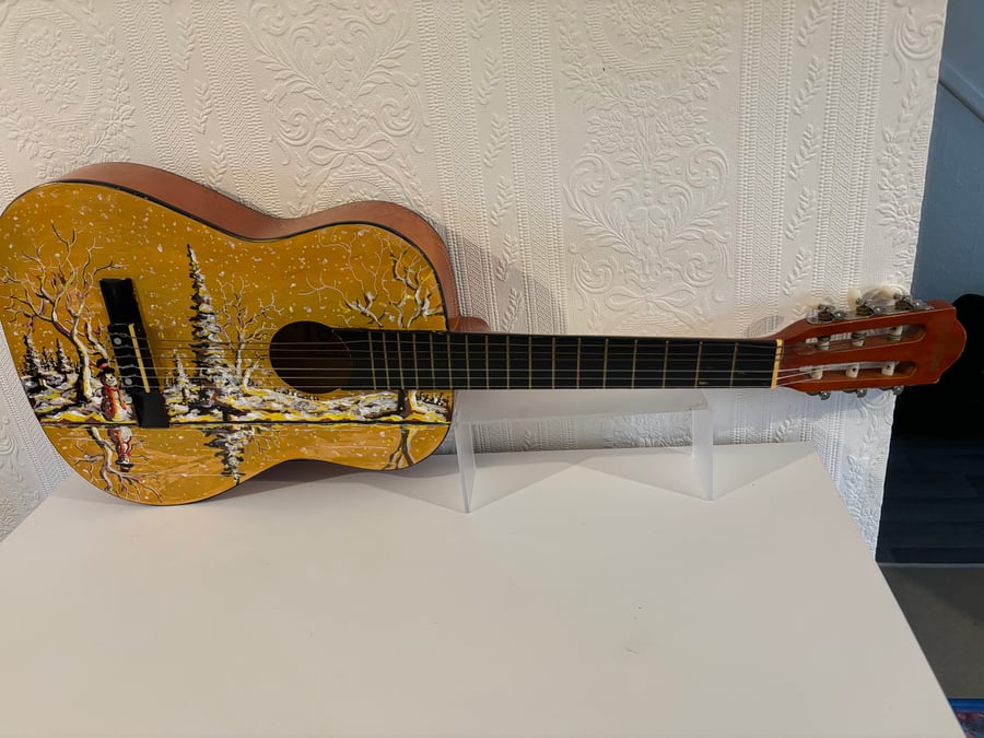 Guitar-hand painted and sealed by Andrew Jenkins