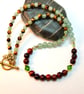 Tiger's Eye And Green Aventurine Necklace - Handmade In Devon - Image 1