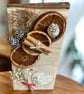 Handcrafted Red Oak Rustic Christmas Block Display. Live Edge Freestanding Decor - Image 4