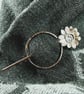 Copper and Sterling Silver Flower Shawl Pin - Image 7